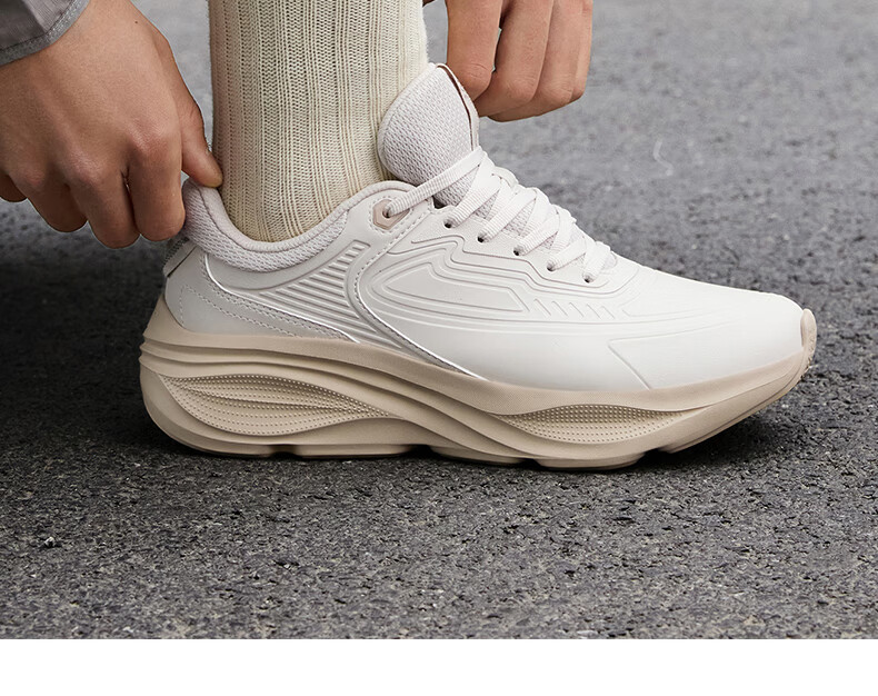 361° Men's Sports Shoes, Spring And Summer Rainy Day Commute Water-Resistant Thick-Soled Lightweight Jogging Shoes for Men, 672532228-2 22