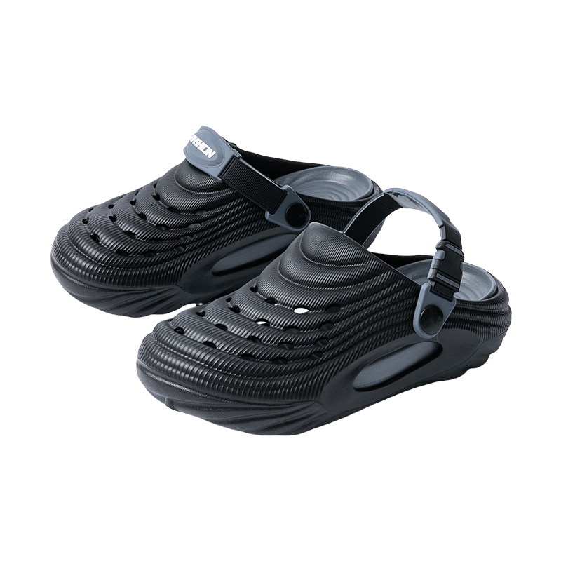 Pig Daddy Kids Clog Shoes Boys Summer Girls Large Kids Boys Beach Outdoor Non-slip Soft Sole Lightweight Sandals Black Size 30