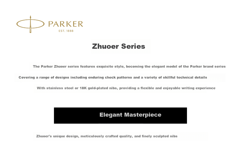 PARKER Premium Signature Pen Luxury Business Gift Birthday Present Elegant Steel Barrel Gold Clip Ballpoint Pen 2