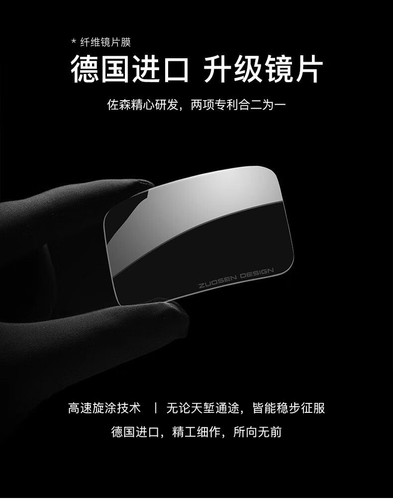 ZUOSEN Foldable Myopia Sunglasses for Women, Can Be Used with [Moon Black] Sunglasses, Comes with Storage Case, Photochromic Lenses 1