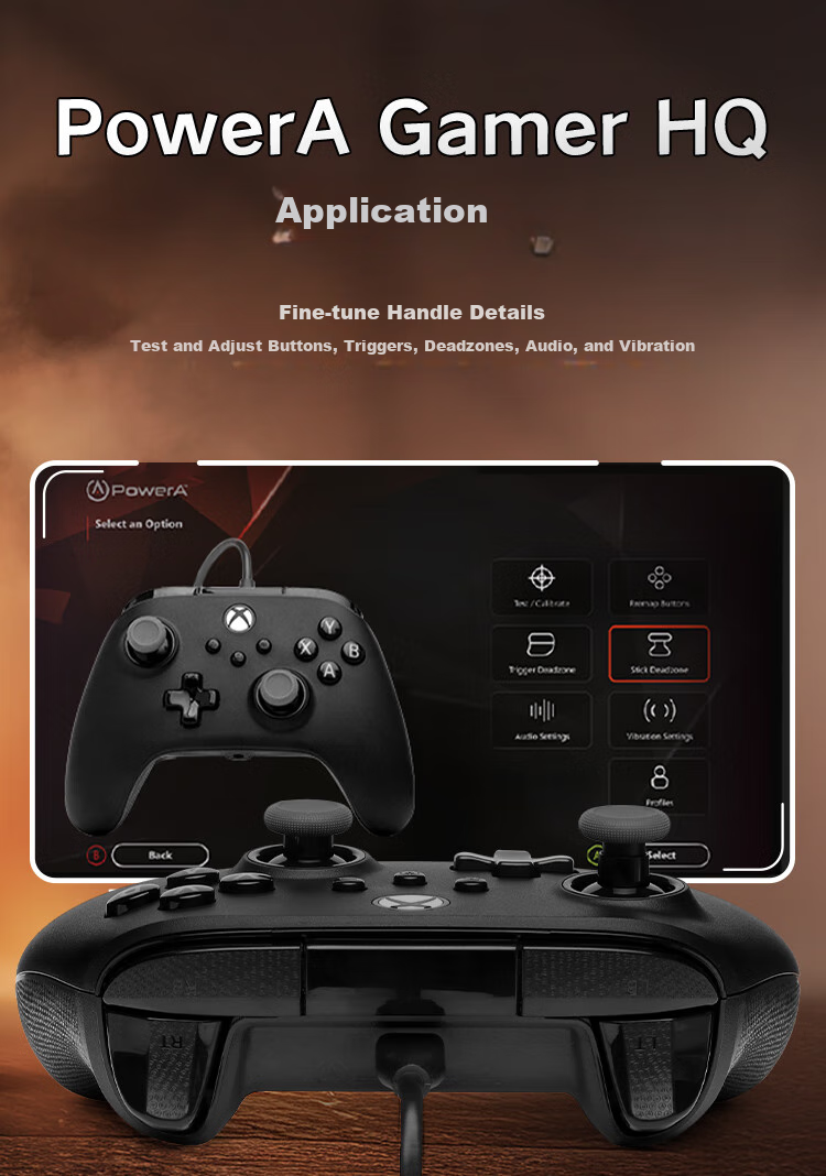 PowerA Microsoft Xbox Authorized Xbox Controller Wired Gamepad for PC/Xbox Adjustable Hall Effect Joysticks Black Myth: Wukong PUBG Black Plus Controller 10