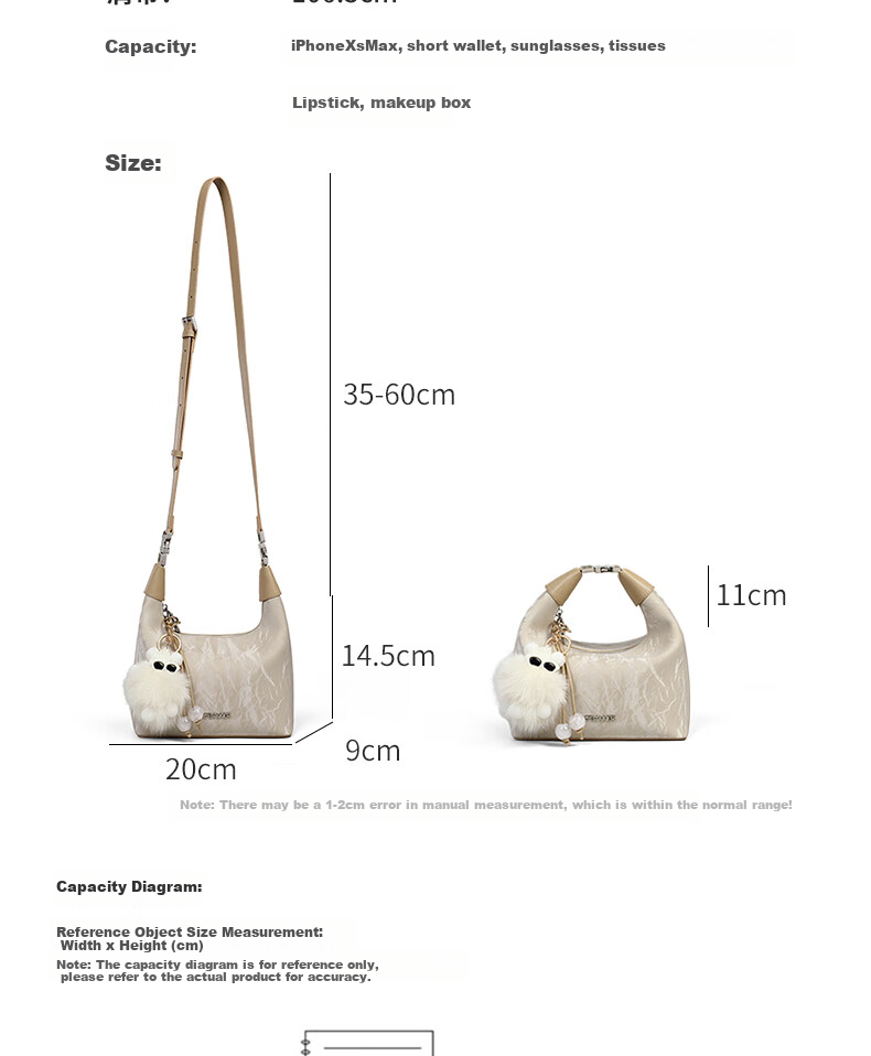 C.BANNER Leather Handbag, Women's Bag, Tote Bag, Shoulder Bag, Crossbody Bag, Light Luxury High-End Brand, Birthday Gift for Girlfriend on May 20 6