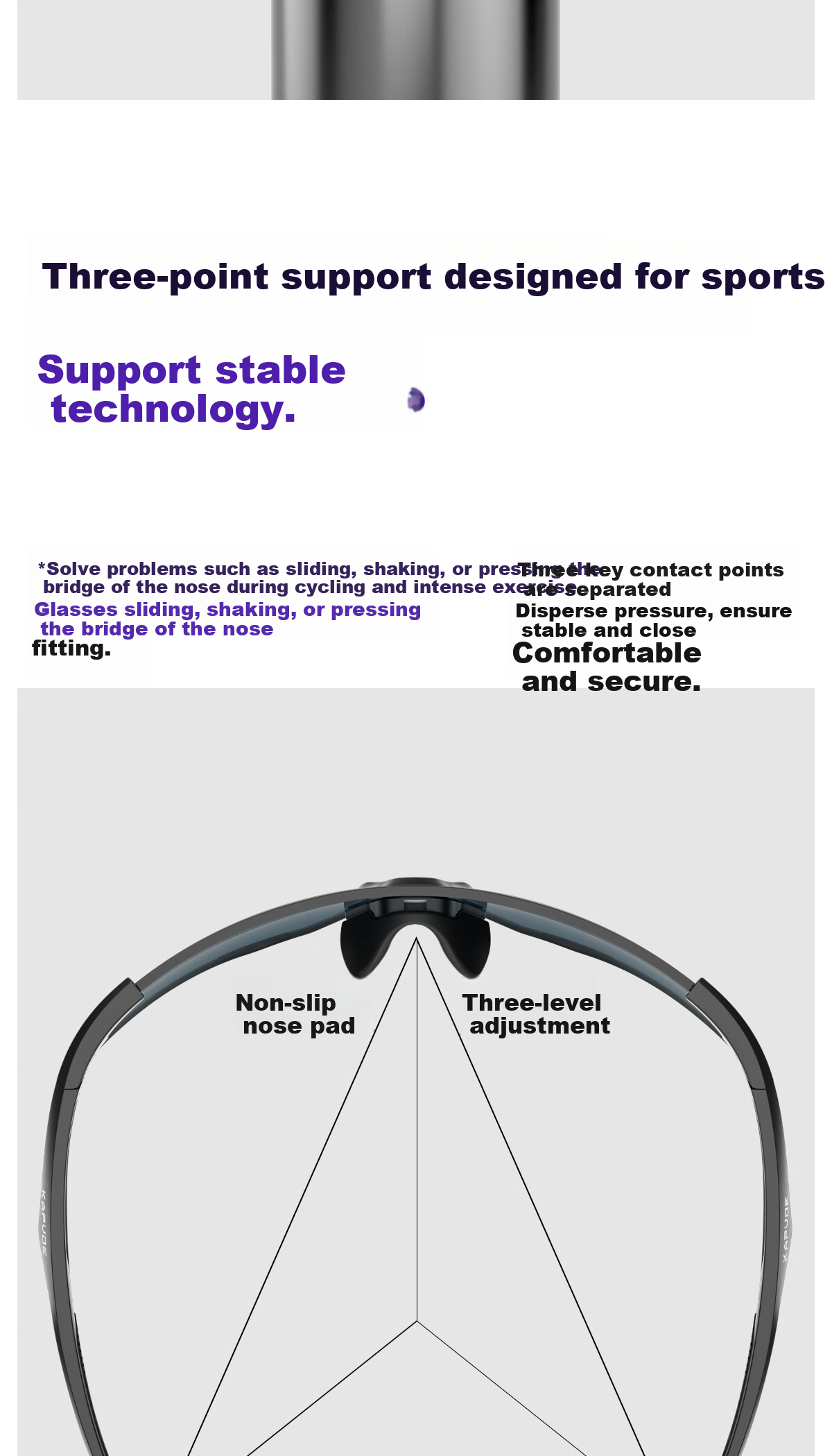 KAPVOE Leopard Color-Changing Running Glasses, Marathon-Specific Outdoor Sports, Anti-Glare, Windproof Sunglasses, Unisex 3