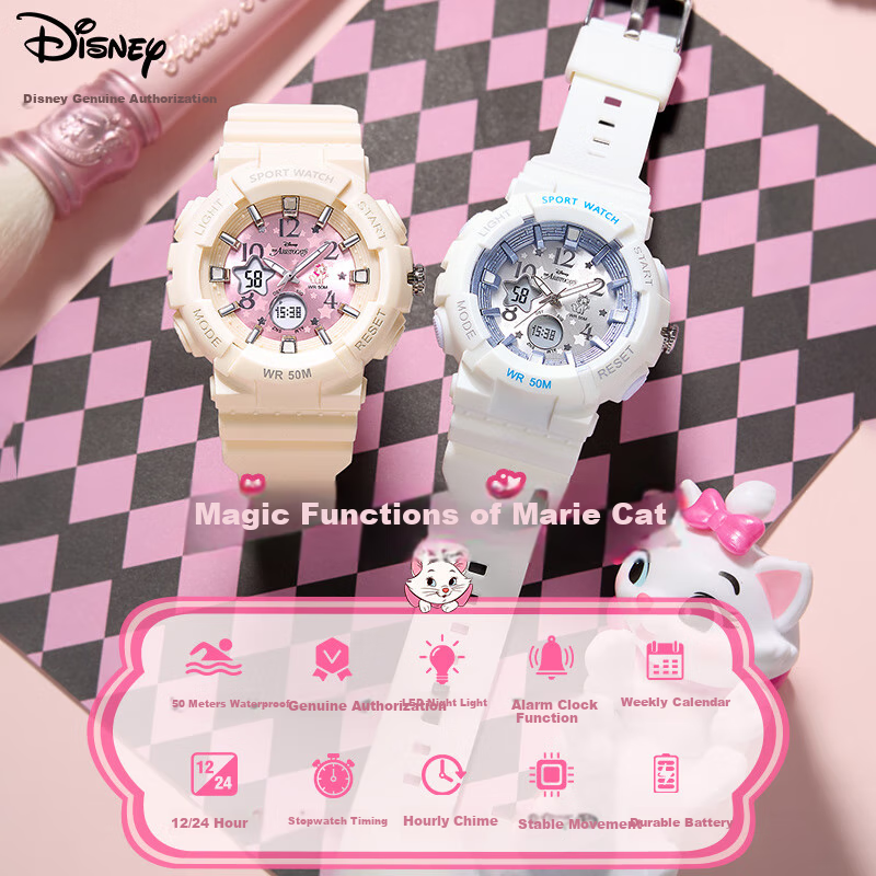 Disney Watch for Women Students, Simple Waterproof Quartz Watch, for Teenagers And High School Girls, Exam Watch MK-11893W 5