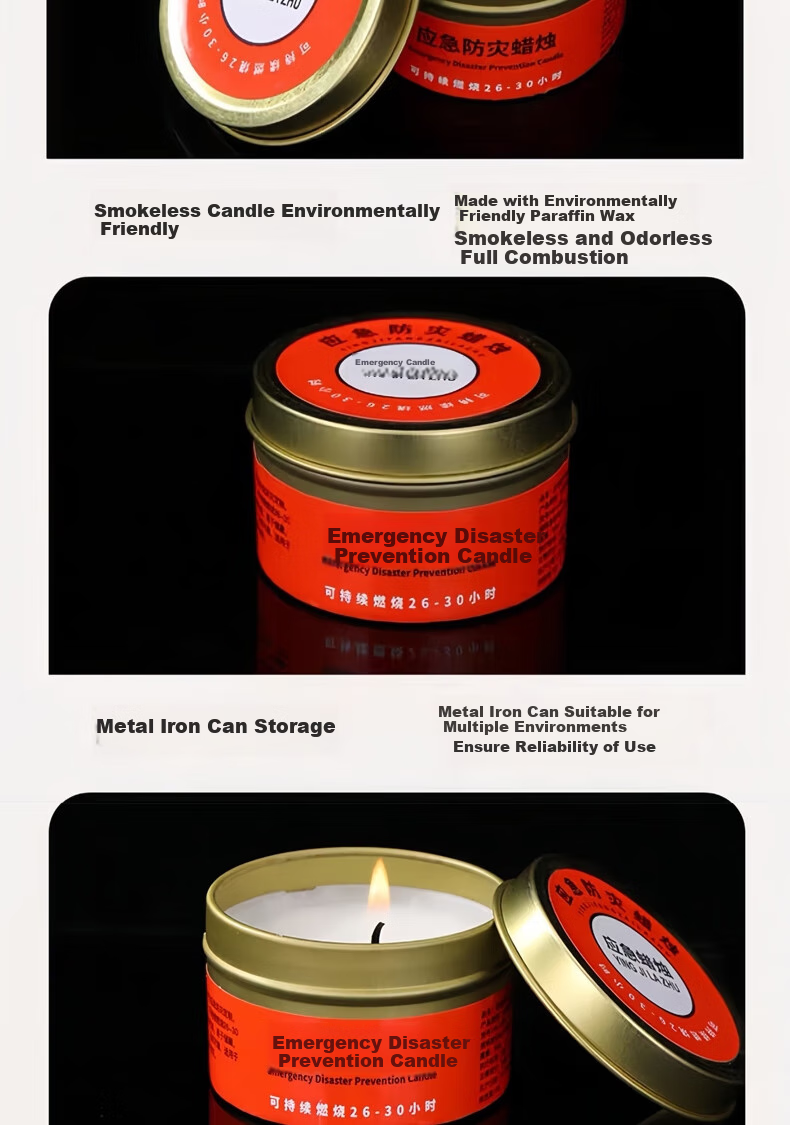 Bingyou Emergency Candles, Pack of 3, Disaster Prevention, Power Outage, Emergency Lighting, Extra Long Burning Time, Windproof, Smokeless And Odorless 11