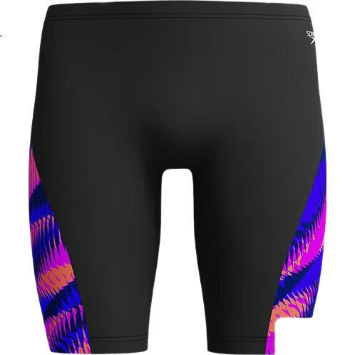 Мужские плавки-шорты Speedo, серия для соревнований и тренировок, защита от солнца, устойчивость к хлору, защита от воздействия, напечатанные шорты длиной до колена, синий/фиолетовый, размер 30