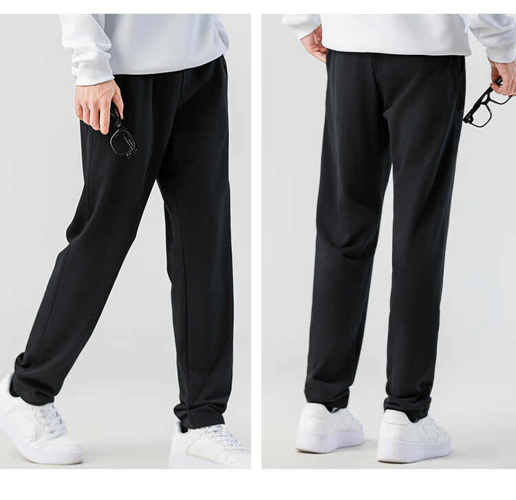 LI-NING Men's New Autumn Running Pants Straight Leg Loose Fit Large Size Cotton Sweatpants 6