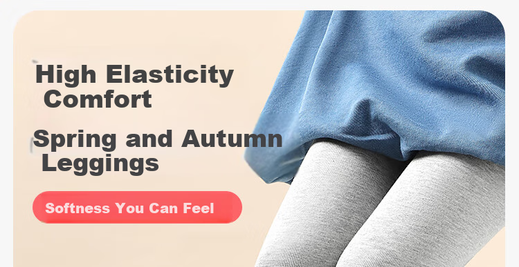 Bingxuemumian Children's Leggings, Girls' Spring And Autumn Thin Nine-Point Pants, Elastic for Small to Big Kids, Versatile for Students, Wearable As Outerwear Long Pants 1