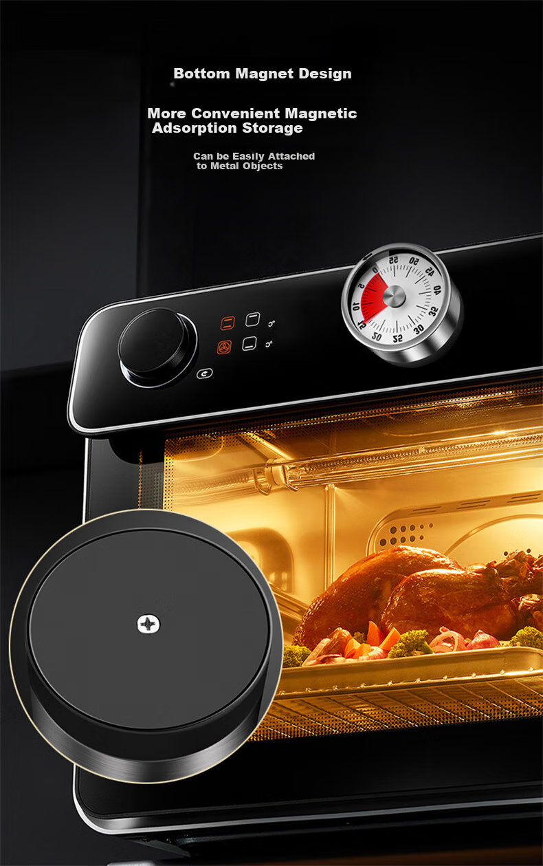 Siwangongli Timer Clock Refrigerator Magnet, Magnetic Kitchen Mechanical Clock Alarm Reminder, New Year Gift 4