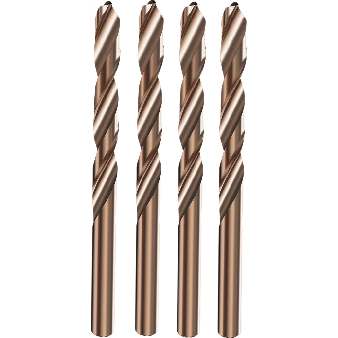 GeeLii Cobalt-Containing Twist Drill Bit Set, Stainless Steel Metal Drilling Impact Drill Bits, 5.2mm, 10 Pieces, 56212