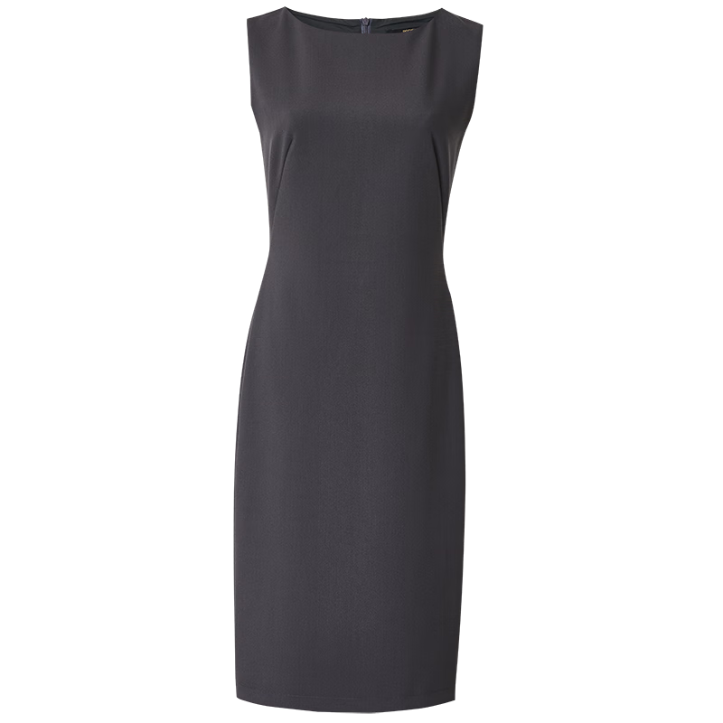 ROEYSHOUSE Women's Sleeveless Slim Fit Dress Summer Elegant Commuter Mid-Length Dress 08879 Dark Gray L