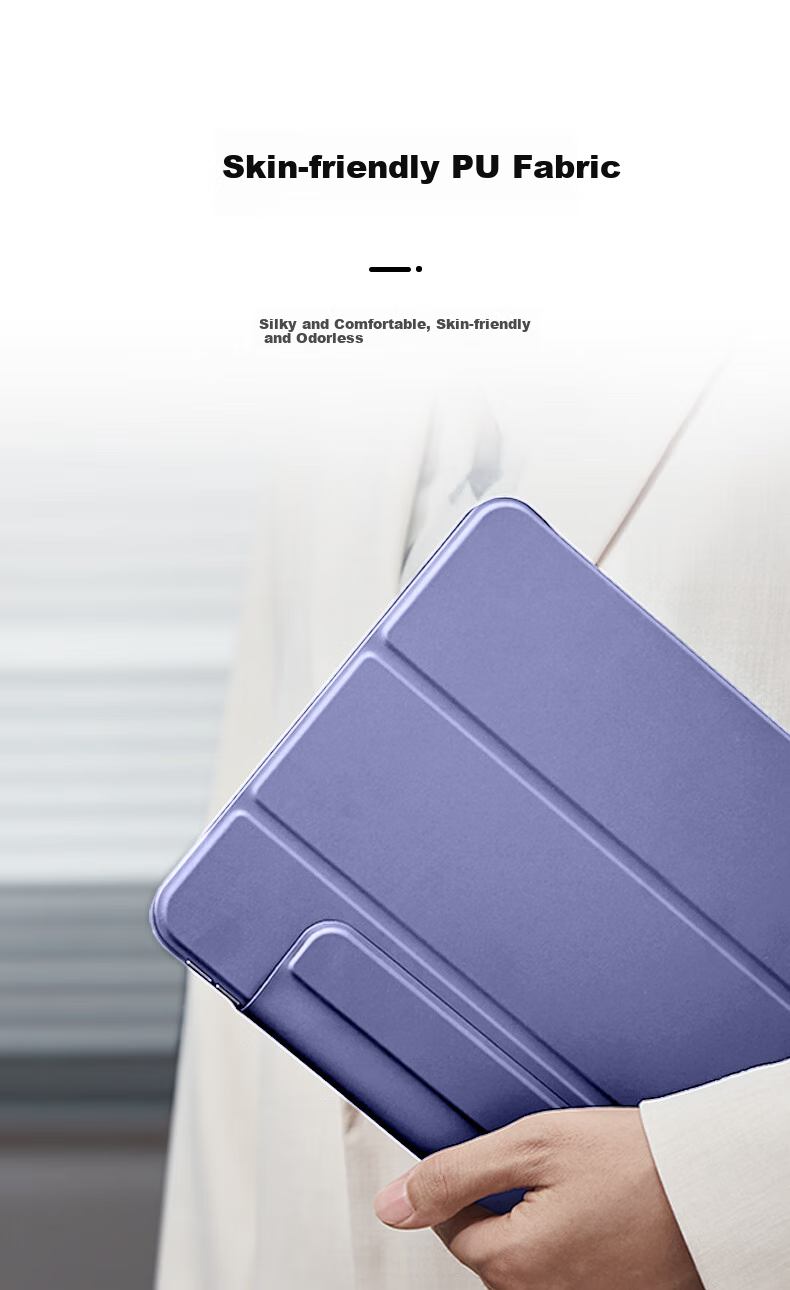 ESR IPad Pro Case for 2025/24 New 13-Inch, M5/M4 Chip Compatible, Smart Magnetic Double-Sided Clamping, Slim Anti-Bend with Buckle, Gray 10