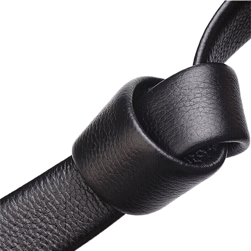 Ремень мужской CROCODILE из натуральной кожи, автоматическая пряжка, черный, 120 см