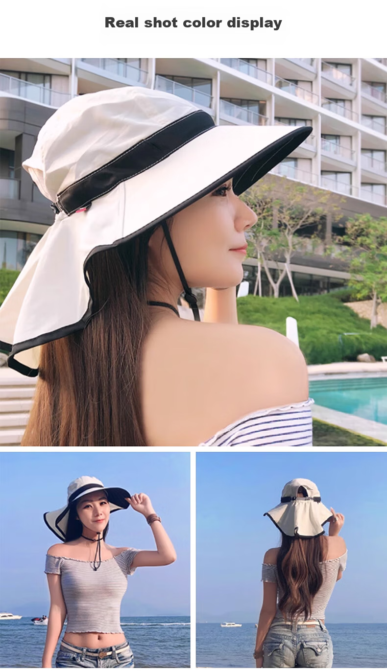 SUNDAY AFTERNOONS Women's Outdoor Wide Brim Neck Protection Beach Breathable Summer Sun Protection Hat, Off-White 10