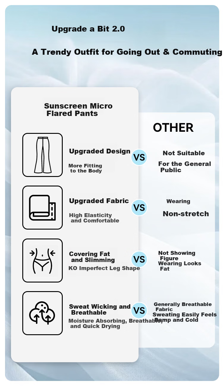 FitonTon UPF50+ Sun Protection Pants, Summer Women's New High-Waisted Slimming Ice Silk Quick-Dry Loose Casual Sun Protection Trousers 2