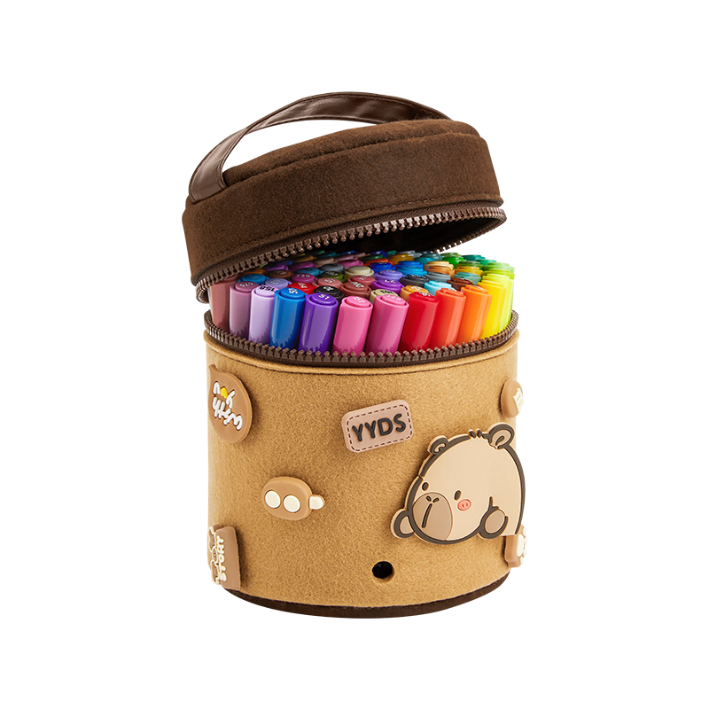 Touch Mark Taichi Direct Liquid Acrylic Marker 80 Colors Capybara DIY Hole Bag High Elastic Soft Tip Opaque Layerable Student Birthday Gift for Girls Boys