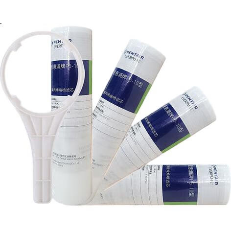Фильтр для воды Everpure PP Cotton Filter Cartridge, 4 шт., 10 дюймов/5 микрон, с ключом, универсальный элемент фильтра для воды