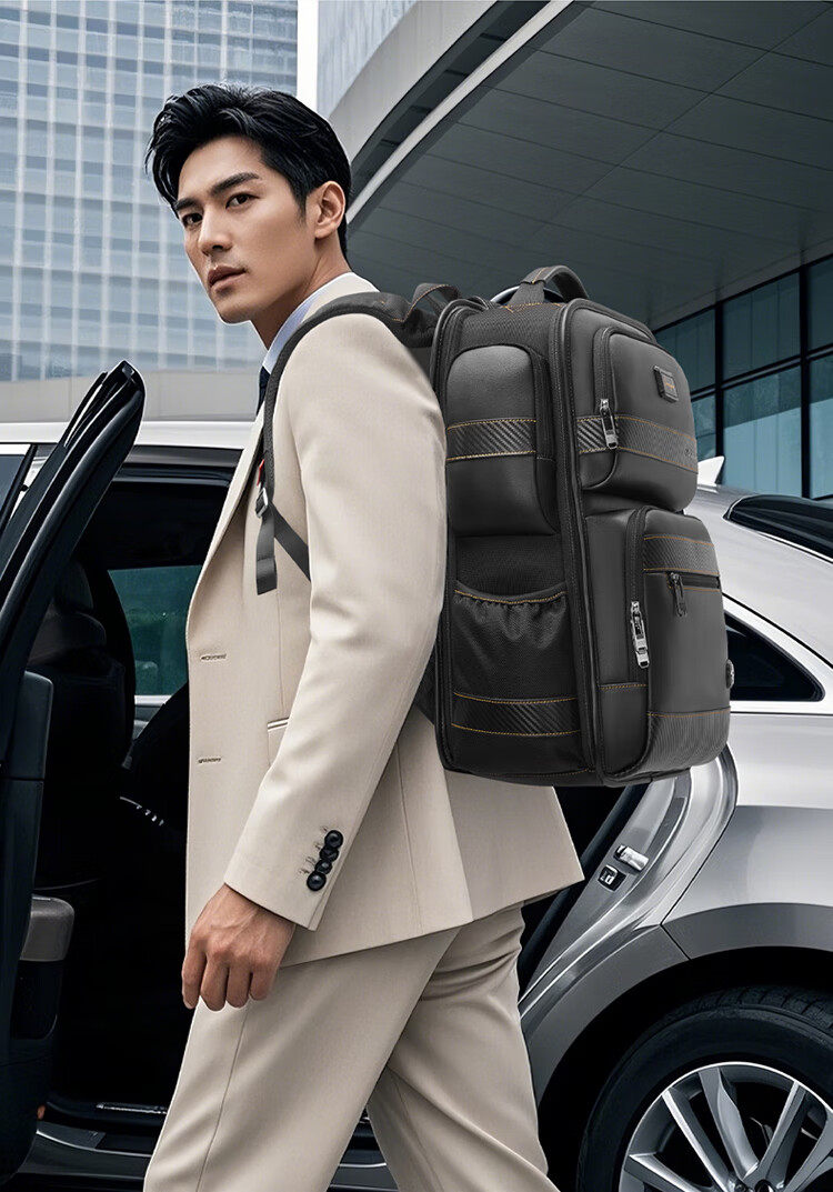 CROSSGEAR Cross Medal Weight Reduction Master Genuine Leather Business Backpack for Men, 16-Inch Laptop Bag, Large Capacity Travel Bag for Business Trips 2