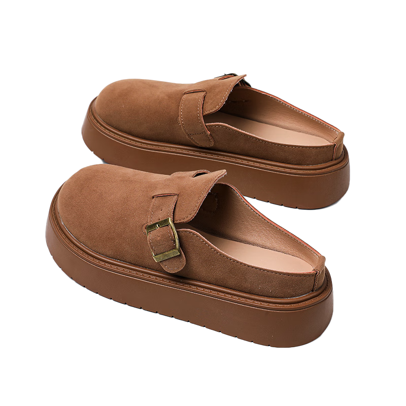 FOOTOPPO Women's Birkenstock Style Thick Sole Summer Open Toe Platform Slip-On Sandals Casual Summer Shoes