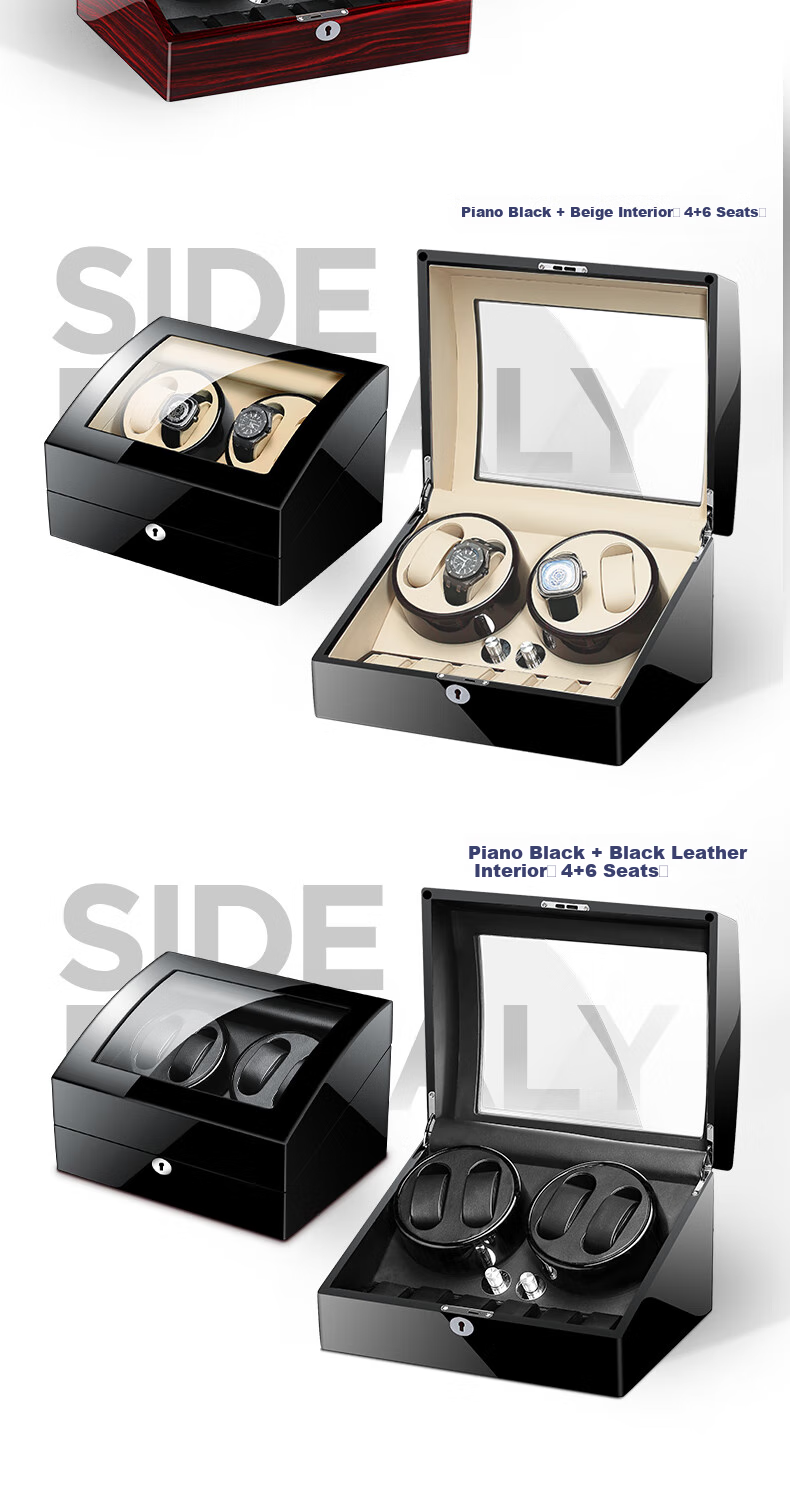 M&Q Watch Winder, Mechanical Watch Rotator, Watch Storage Box, Rotating Display Stand, Gift for Boyfriend, Girlfriend, Anniversary, Father's Day 9