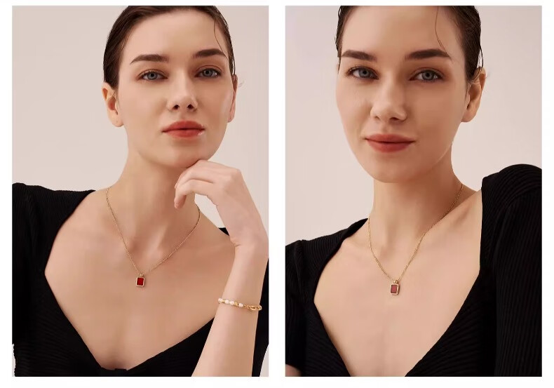 Amber Lollipop OIL FRAME Series Jewelry Necklace for Women, Choker Necklace, Birthday Gift, Practical Present for Girlfriend, Wife, Or Best Friend 7