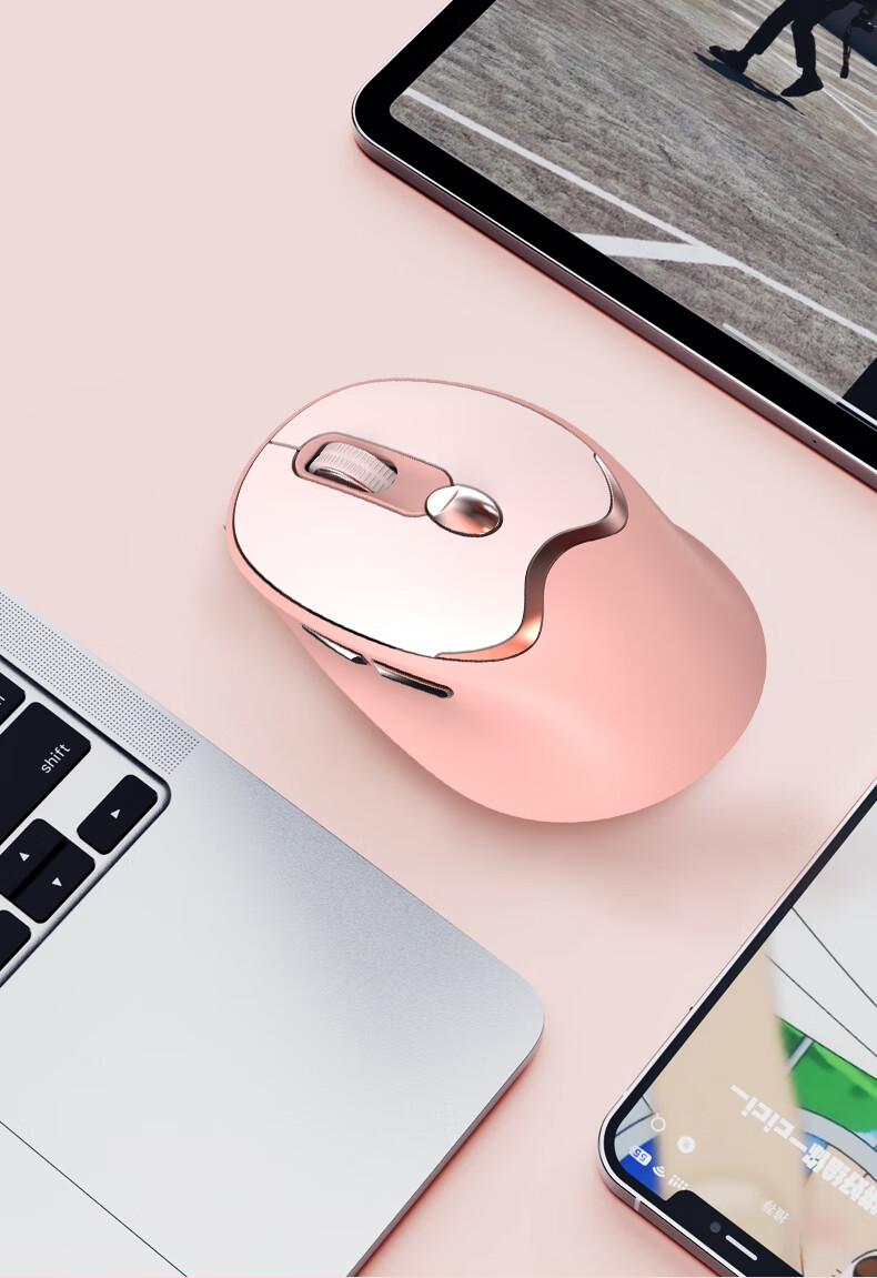 D.ROB Smart Voice AI Mouse V3 Pink, Wireless Office Voice Typing One-Key PPT Creation, Dual-Mode Wireless Bluetooth Universal Rechargeable Mouse for Girls 11