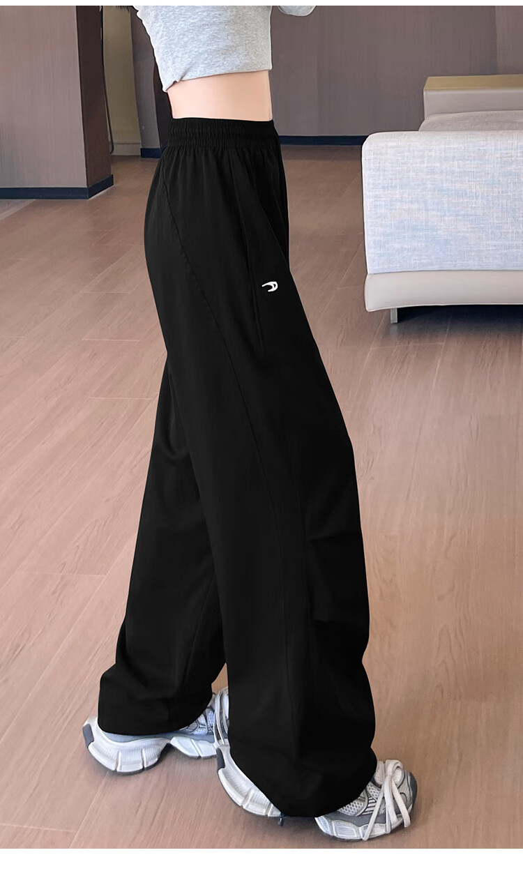BOPRUIEY Women's Quick-Dry Work Pants 2025 New Autumn Curved Blade Pants American Casual Sports Loose Wide-Leg Pants 24