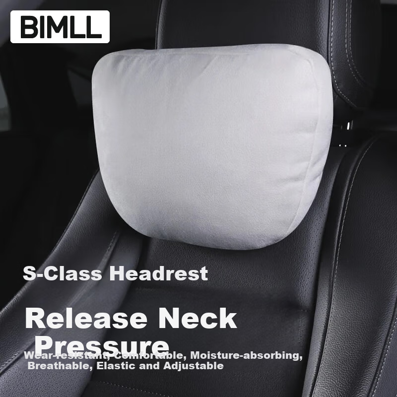 BIMLL Mercedes-Maybach Car Headrest Neck Pillow Cushion, Headrest Lumbar Support Backrest Waist Pillow Universal Car Accessory