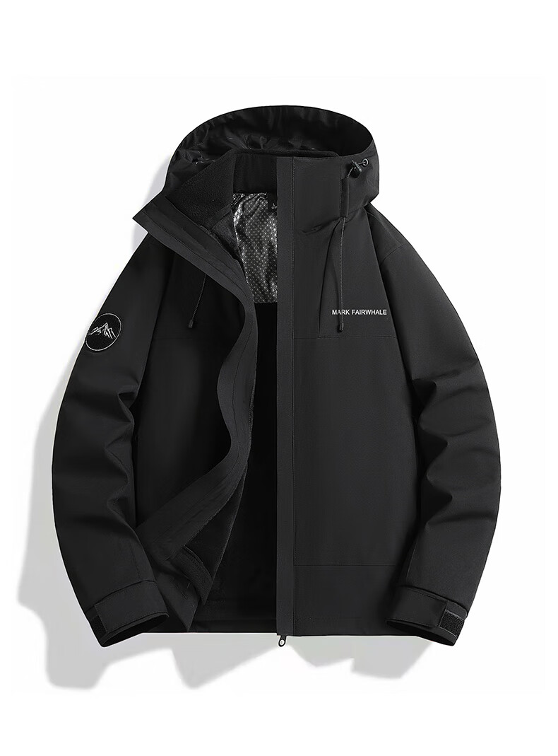 MARK FAIRWHALE 3-in-1 Unisex 2025 New Autumn Winter Outdoor Windproof Waterproof Couple Jacket Oxidized Orange L 4