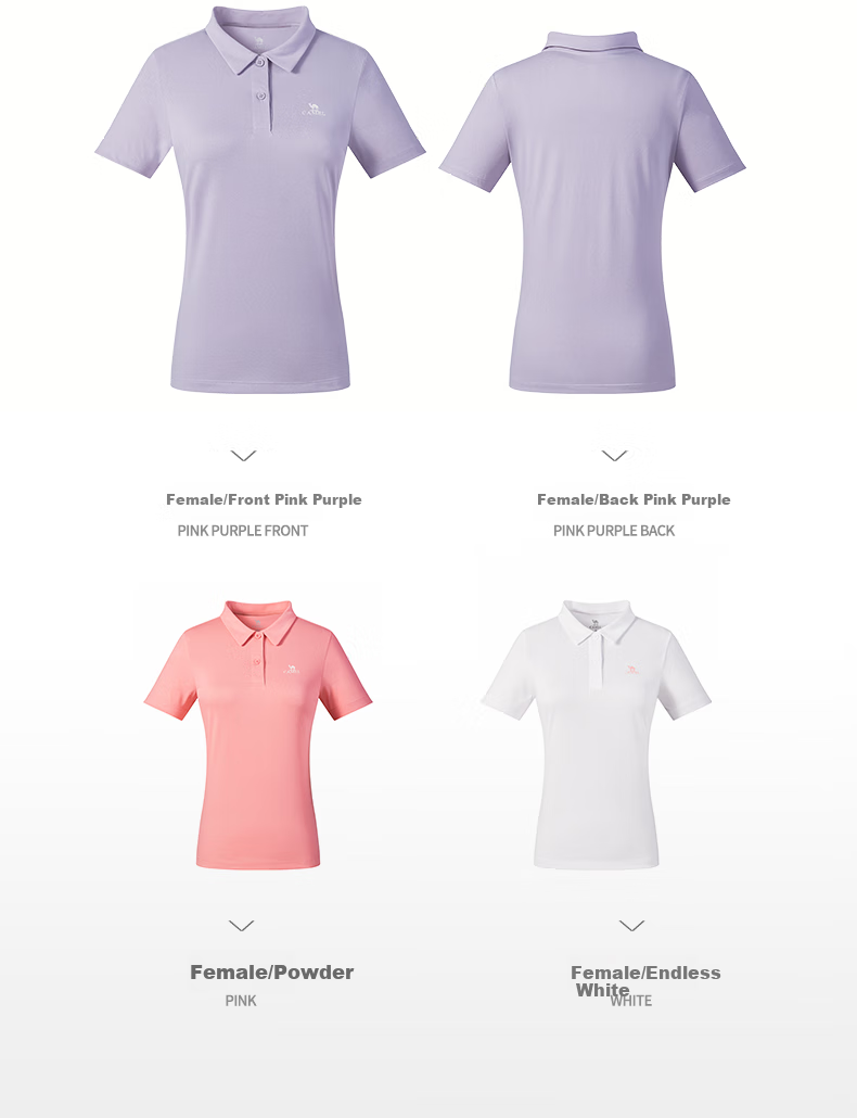 CAMEL POLO Shirt, Outdoor Stretch Quick-Dry T-Shirt, Short-Sleeved Collared Sports Casual Breathable Top, 1003 4