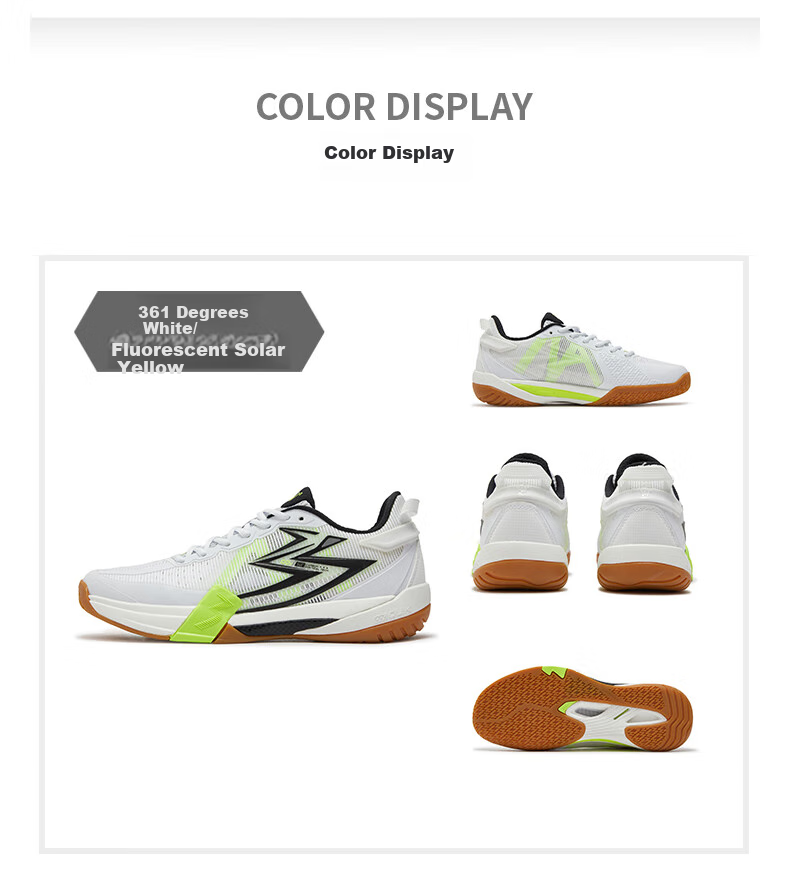 361° Men's Badminton Shoes, Zhansheng PRO Professional Shock-Absorbing Non-Slip Wear-Resistant Training Shoes for Men, 672524402-1 39
