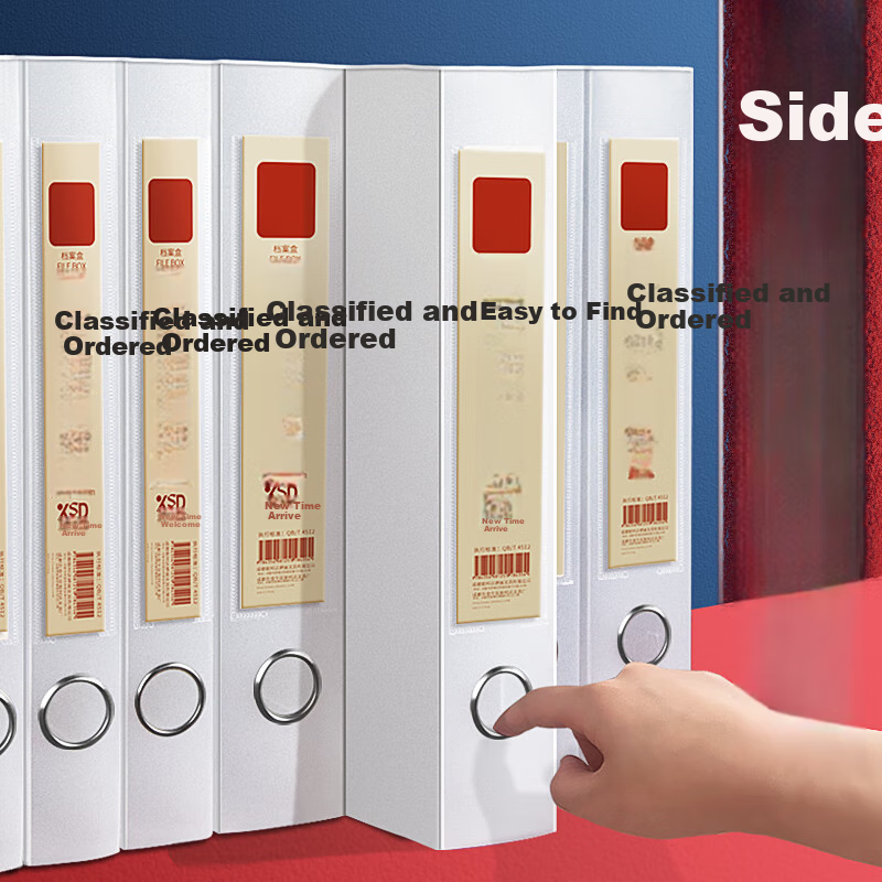 Xinshida 5-Pack 35mm Transparent File Boxes, Plastic A4 Storage Boxes, Thickened Office Filing Boxes, Large Capacity Vertical Document Storage Boxes for White Papers And Contracts, PP Material 5
