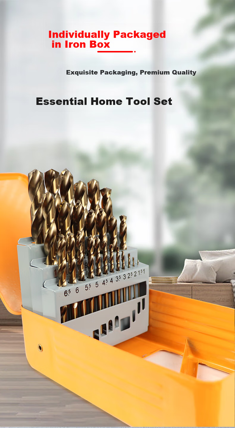 Hongqishi High-Speed Steel Twist Drill, Stainless Steel Special Electric Drill, Straight Shank Drill Bit, Metal Alloy Drill Bit Set 1