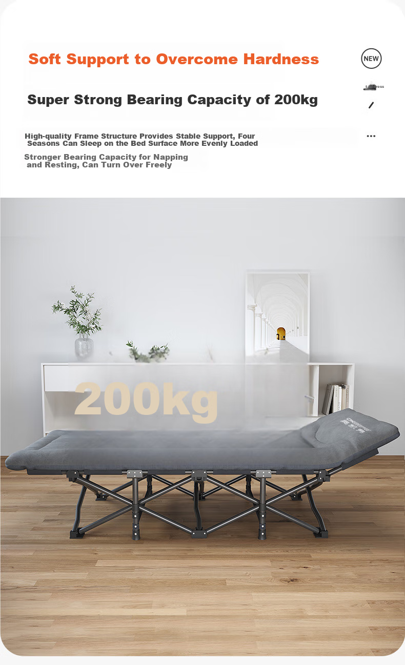 OKeefe Folding Bed, Single Nap Bed, Multifunctional Camp Bed, Lounge Chair, Hospital Companion Bed, Office Siesta Bed, Ten-Foot Bed 10