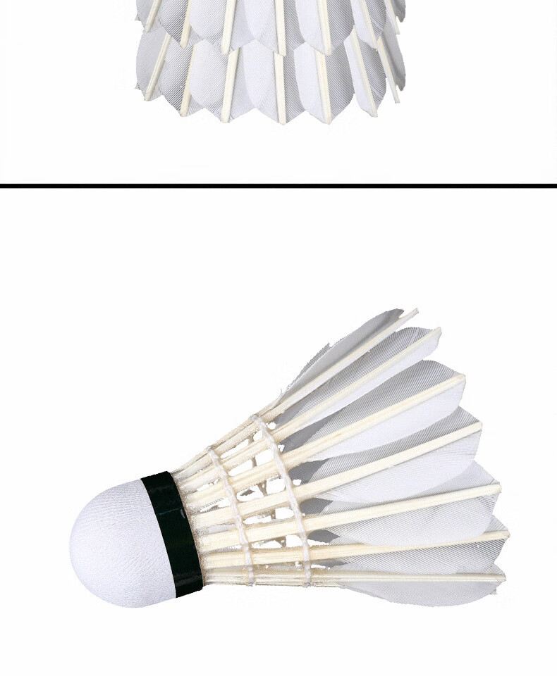 KUMPOO Feather Badminton Shuttlecocks Durable Non-Tear Stable Flight Competition Training 12-Pack K+60 Speed 76 13