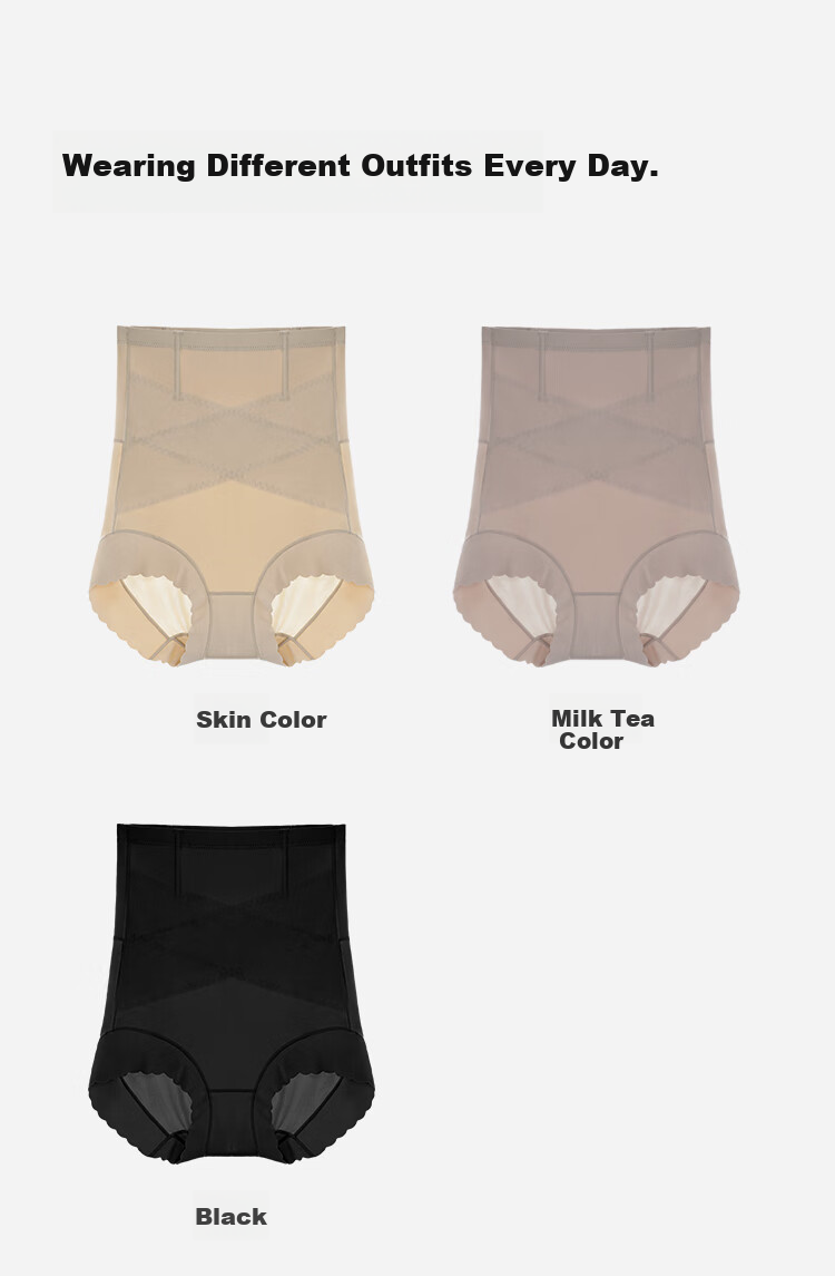 Moonbadi Women's Slimming Shapewear Shorts, Invisible Tummy Control High-Waist Lightweight Breathable Butt-Lifting Triangle Panties 11