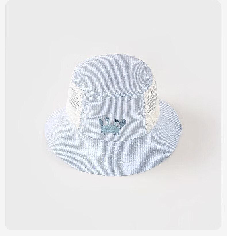 David Bella Kids Breathable Boys Striped Bucket Sun Hat Fisherman Cap 7
