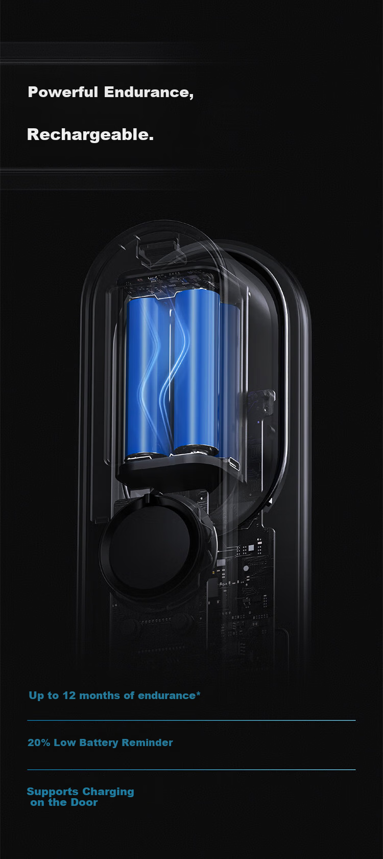 Aqara Smart Door Lock D100 Fully Automatic Sliding Fingerprint Lock, Integrated with Mijia APP/iOS HomeKit, Carbon Black 21