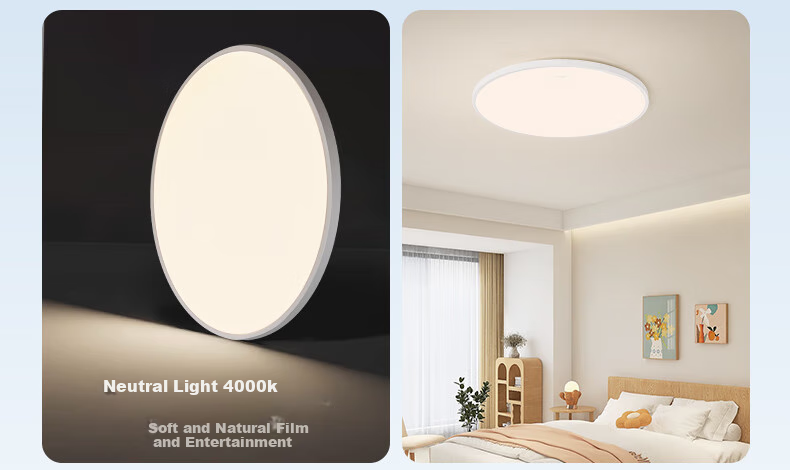 CHNT Full Spectrum Ra95 Eye Protection LED Ceiling Light for Bedroom, Ultra-Thin Study Room Balcony Hallway Light, 24W Cool White Light 14