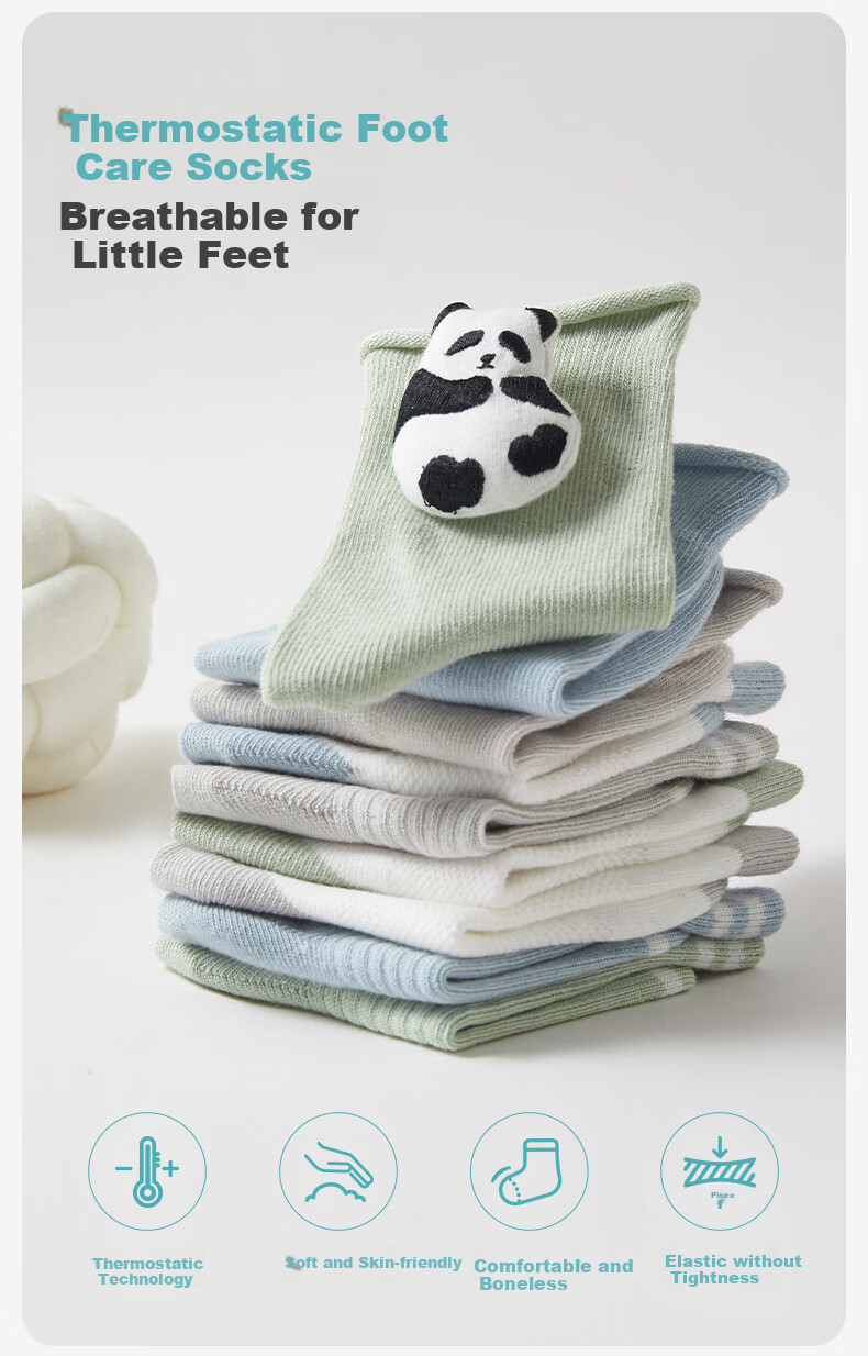 Ibaby / British Baby Newborn Socks, Infant Spring And Summer Mid-Calf Socks, Boys And Girls Doll Cotton Socks, 3 Pairs Per Pack 2