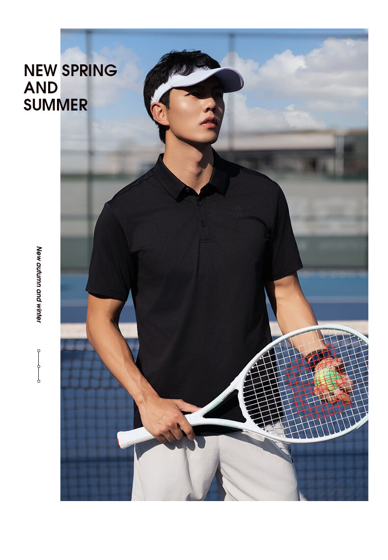 CAMEL Outdoor Polo Shirt Quick-Dry Running Men's Spring And Summer Breathable Cool-Feeling Loose-Fit Collared Short-Sleeve Top 5012J S 5