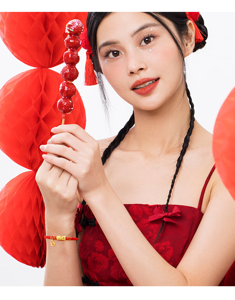 Clect Fortune Pixiu Bracelet for Women, Lucky Red String Woven Bracelet for Zodiac Year, Chinese Style National Fashion Bracelet, Birthday Gift for Girlfriend 2