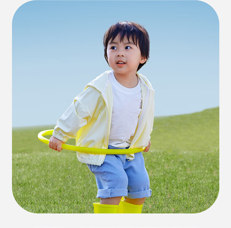Labi Baby Kids Sun Protection Jacket Spring Summer Breathable Outdoor UV Protection UPF50+ Hooded Top Light Blue 140 12