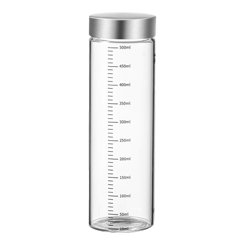 BJ High Borosilicate Chinese Medicine Dispensing Bottle, Food-Grade, Heat-Resistant, High-Temperature Resistant, Bird's Nest Dispensing Bottle, Sealed Jar, Glass Storage Bottle, 500ml