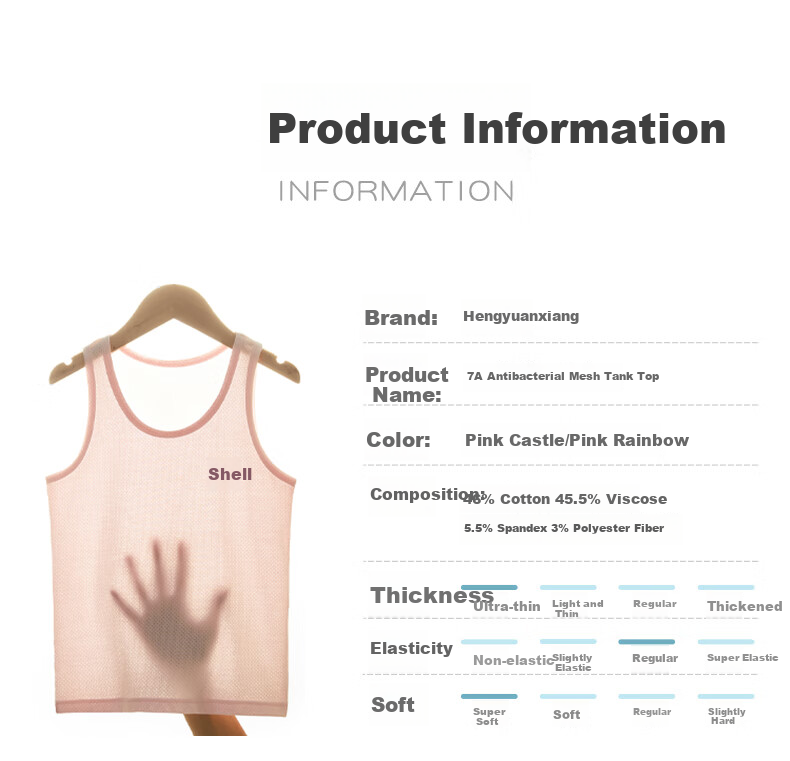Hengyuanxiang Children's Tank Top Undershirt for Boys And Girls, Lightweight Summer Sleeveless T-Shirt for Kids And Teens 12