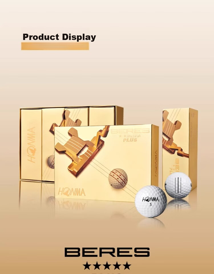 HONMA BERES 5STAR PLUS Golf Balls: More Stable And Precise, Upgraded Version, Six-Layer Balls 10