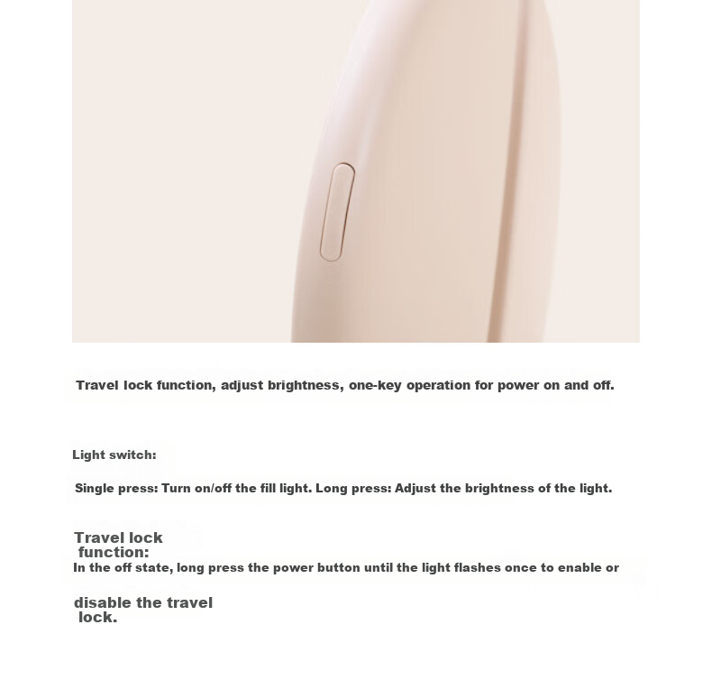 MUID Foldable Portable Makeup Mirror with LED Light, Rechargeable, Desktop Magnetic Detachable Storage, Stepless Dimming Beauty Mirror 10
