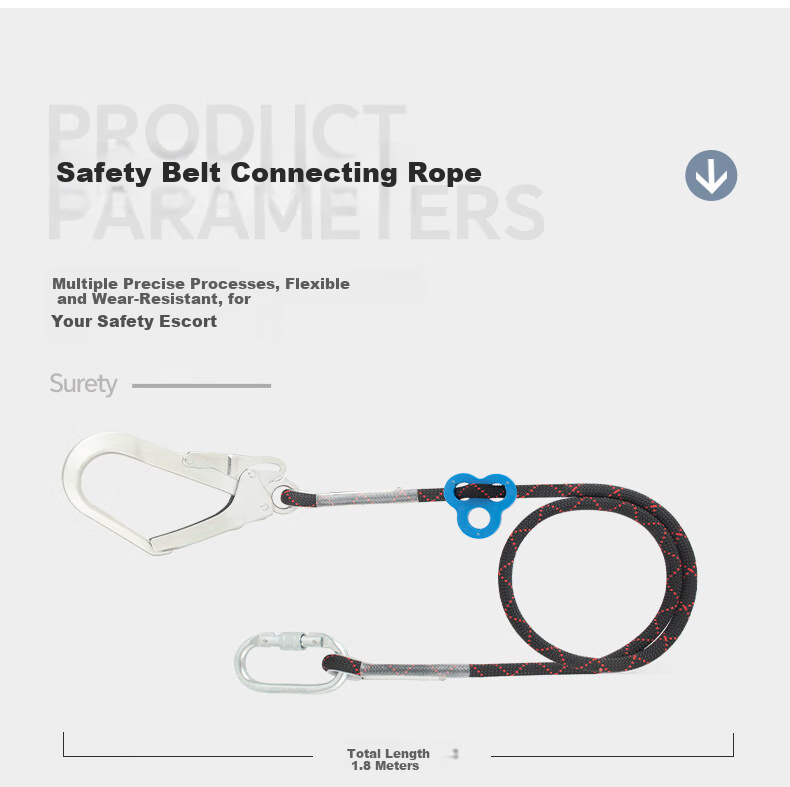 Shandouao Z-Y Fall Arrest Safety Harness, National Standard AD9088, Double Large Hooks with Cushioning Pack, 1.8 Meters 10