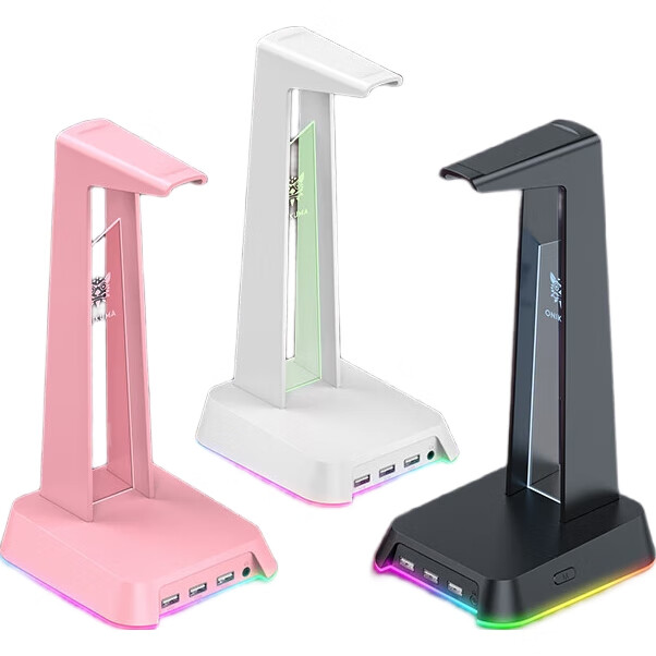 Подставка для наушников ONIKUMA ST-2 White RGB с USB-хабом