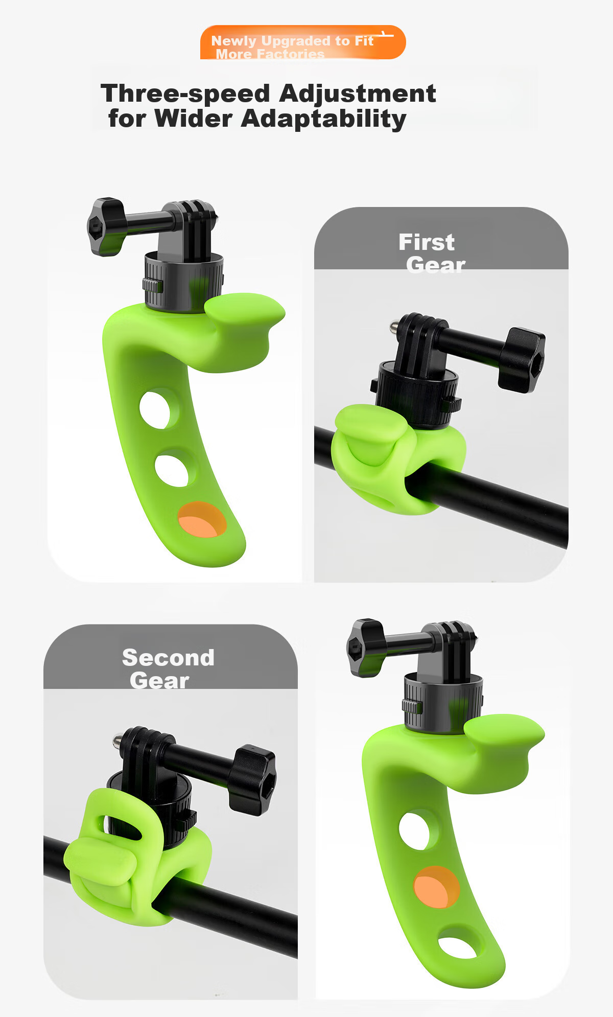 BIAZE Quick-Release Elastic Small Q, Compatible with DJI Action 6/5/4 Accessories, Cycling Shooting Mount, GoPro 13/12 Insta360 Acepro 2 Handlebar Mount JS9 3